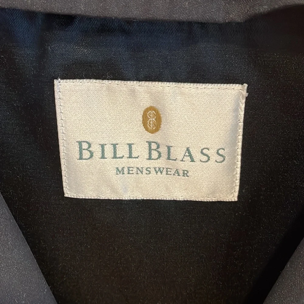 Bill Blass Men’s Black Double-Breasted Trench Coat